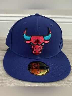 Chicago Bulls Hat Club Exclusive New Era Interstellar Jelly Royal Fitted 7 3/8